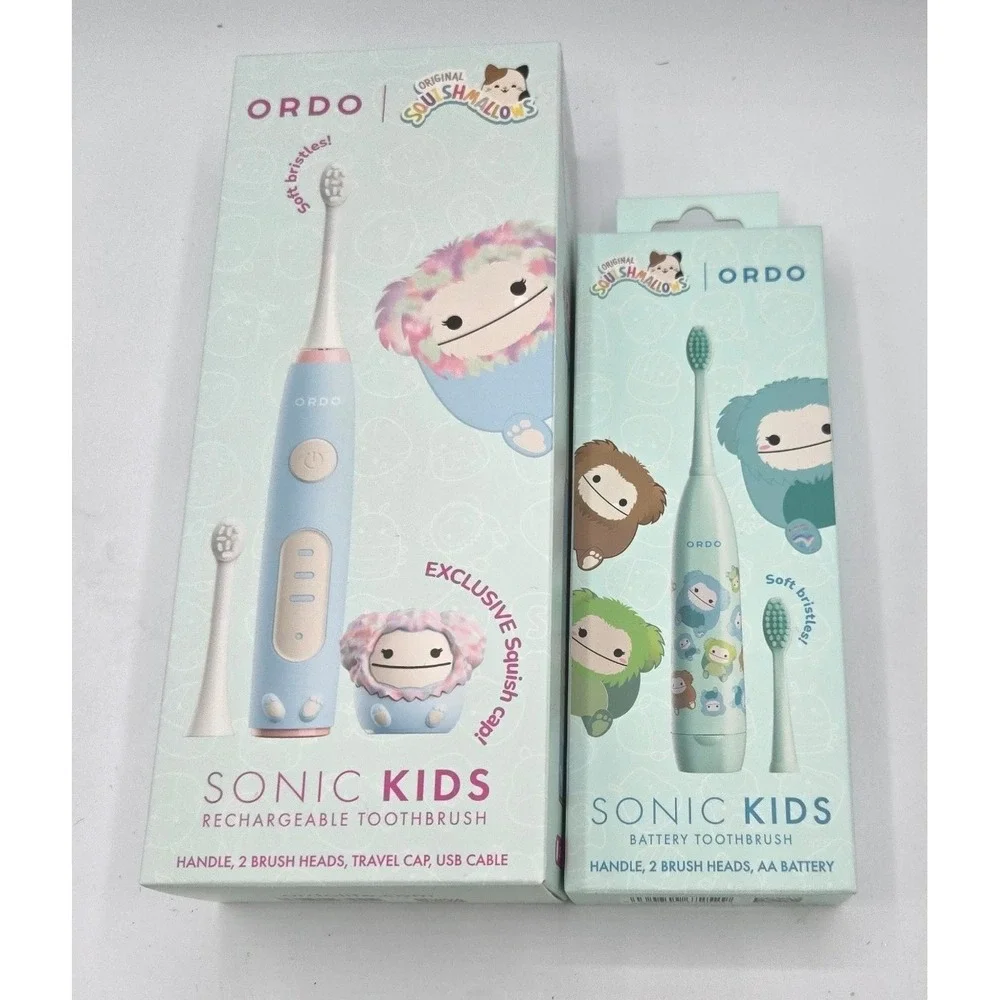 New Ordo x Squishmallows Sonic Kids Toothbrush Set - Rechargeable & Battery